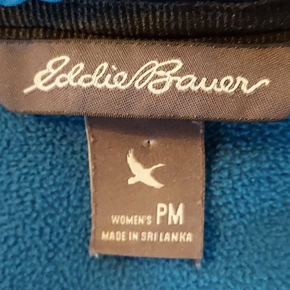 Eddie Bauer Women's Coat Teal Detachable Hood Fleece Lined Size MP - Picture 11 of 13